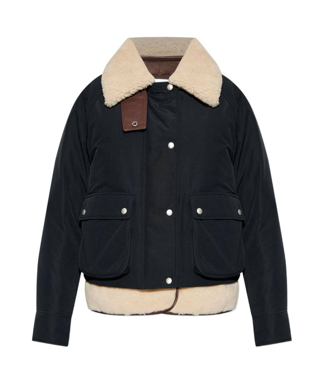 LOEWE Черная кожаная дубленка, фото 1