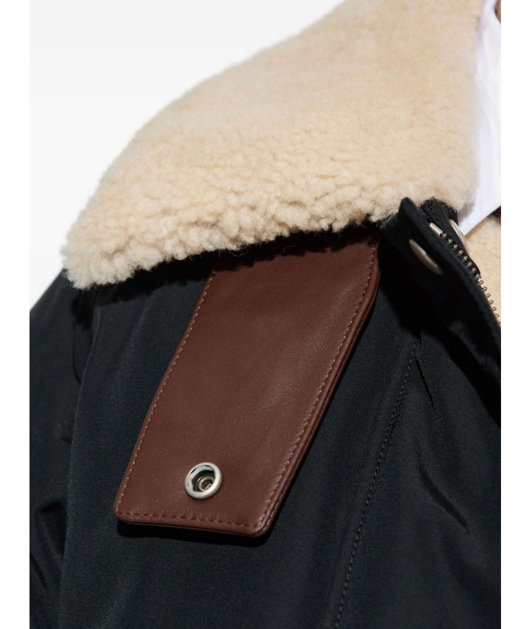 LOEWE Черная кожаная дубленка, фото 4