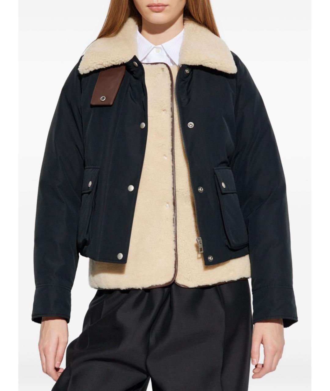 LOEWE Черная кожаная дубленка, фото 3