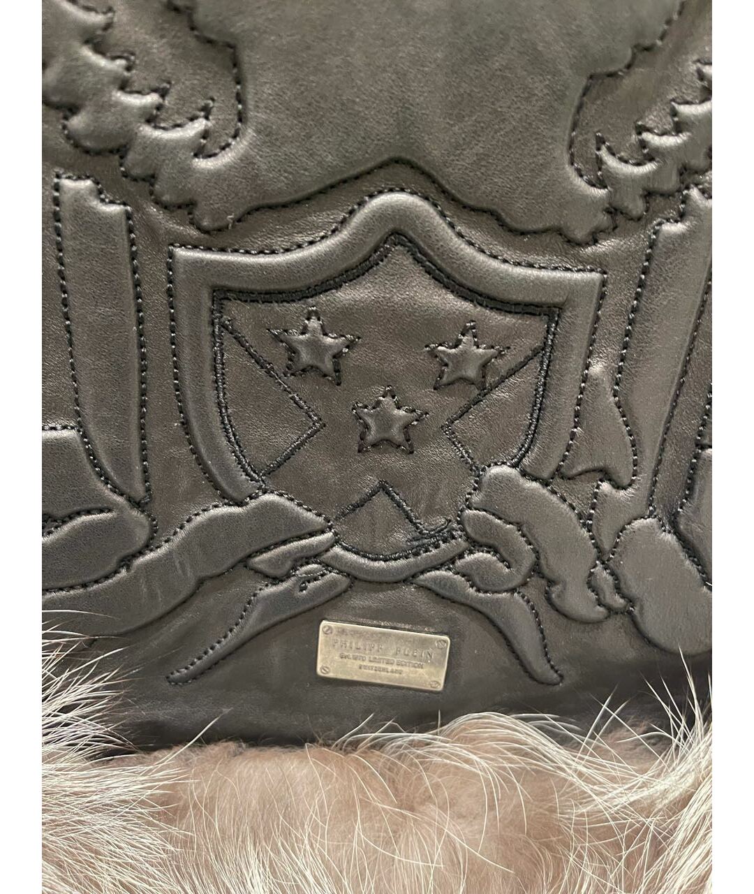PHILIPP PLEIN Черный кожаный жилет, фото 3