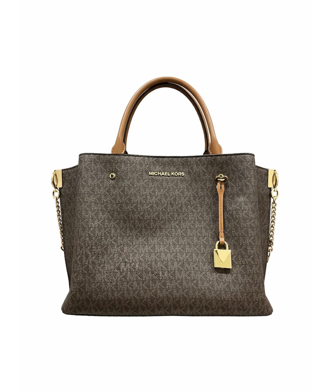 MICHAEL KORS Коричневая сумка через плечо из искусственной кожи, фото 1