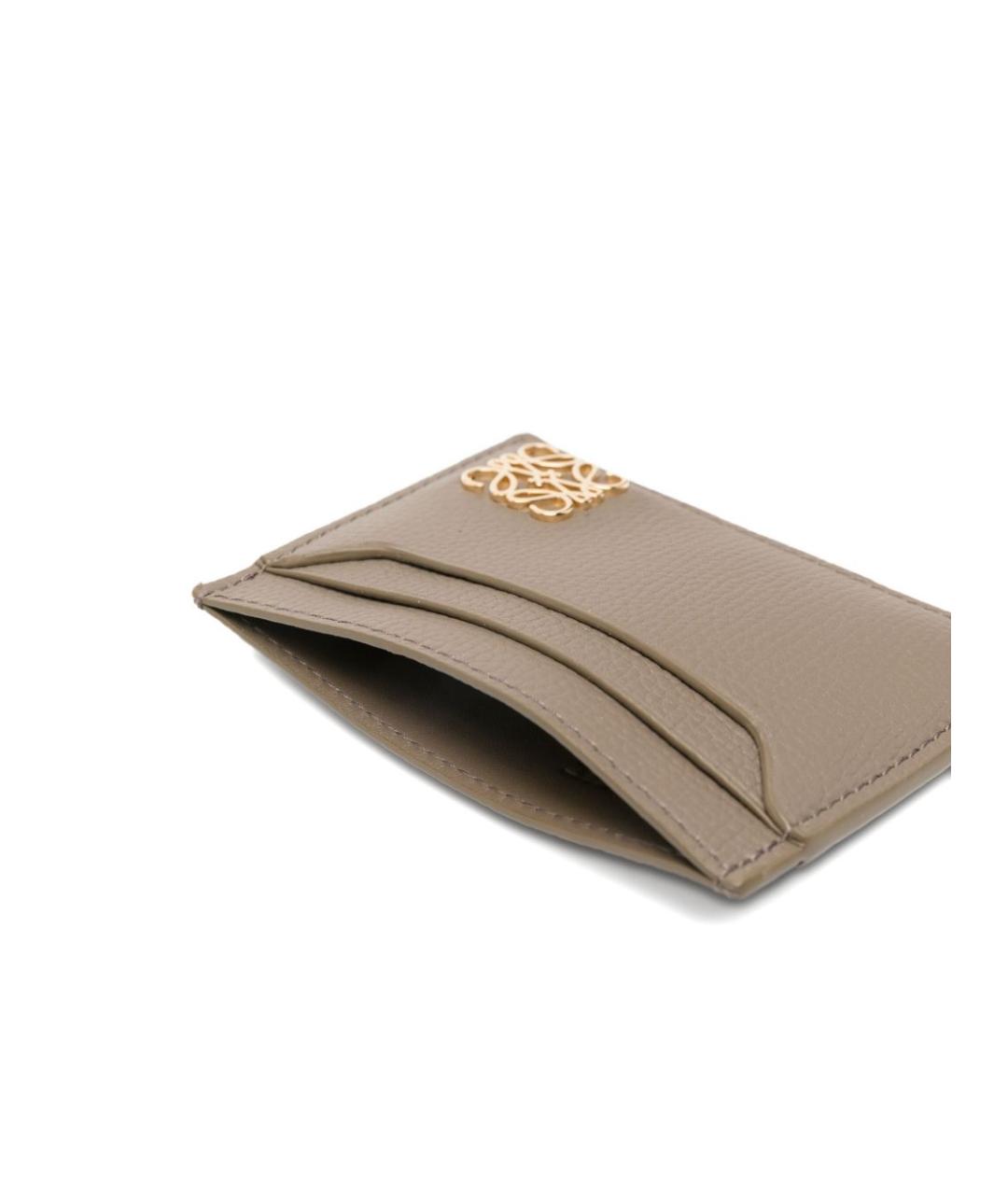 LOEWE Серый кожаный кардхолдер, фото 2