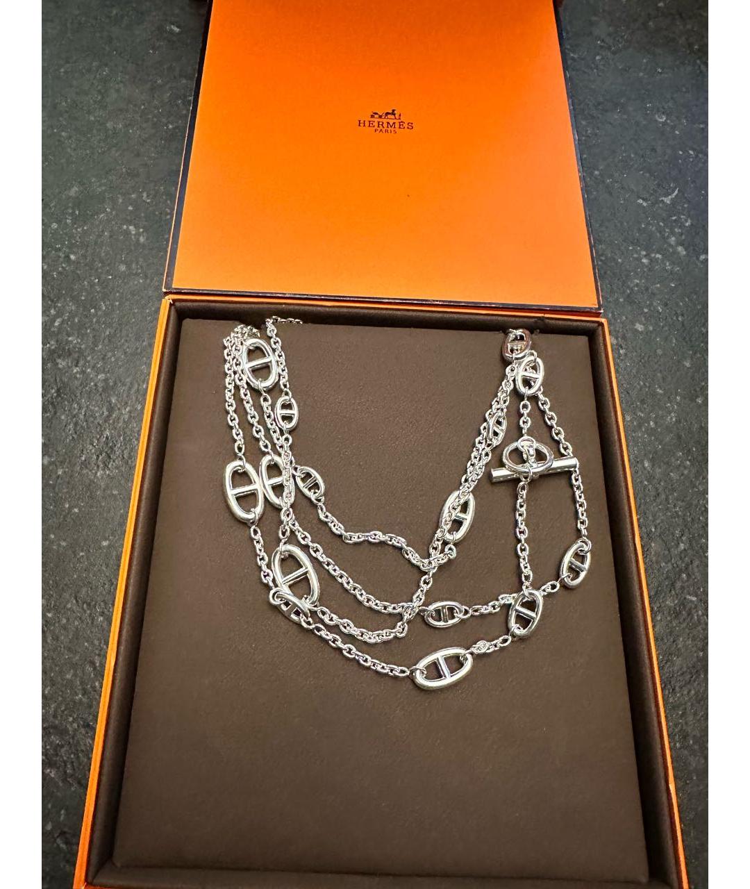 HERMES Серебряное серебряное колье, фото 9