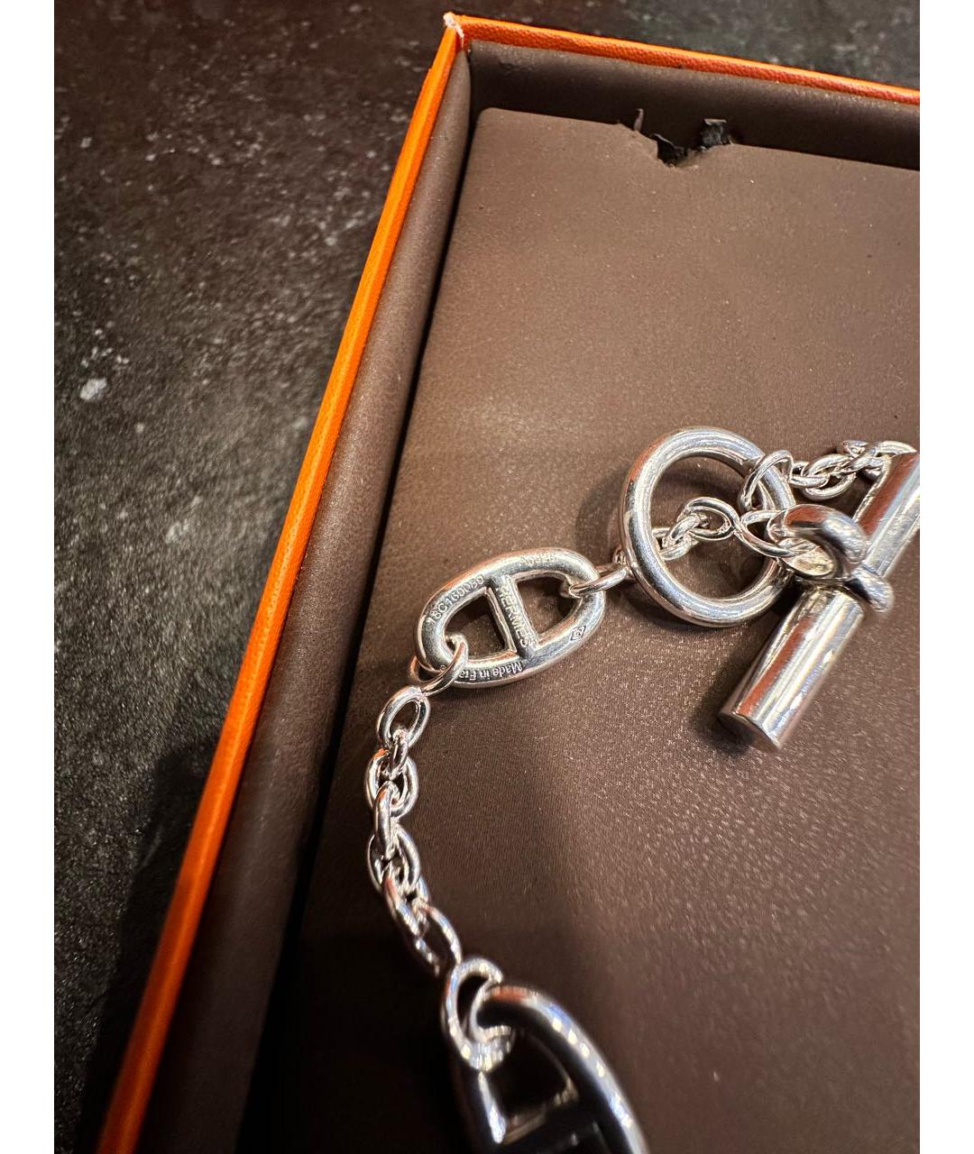 HERMES Серебряное серебряное колье, фото 4