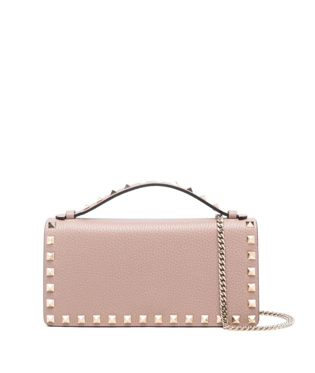 VALENTINO Розовая кожаная сумка через плечо, фото 1