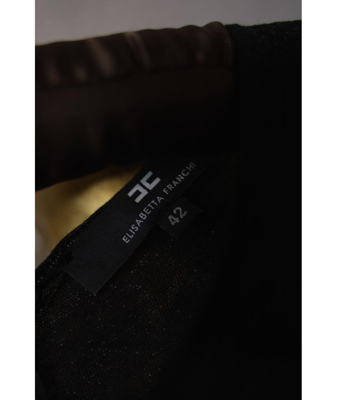 ELISABETTA FRANCHI Черное полиэстеровое вечернее платье, фото 8