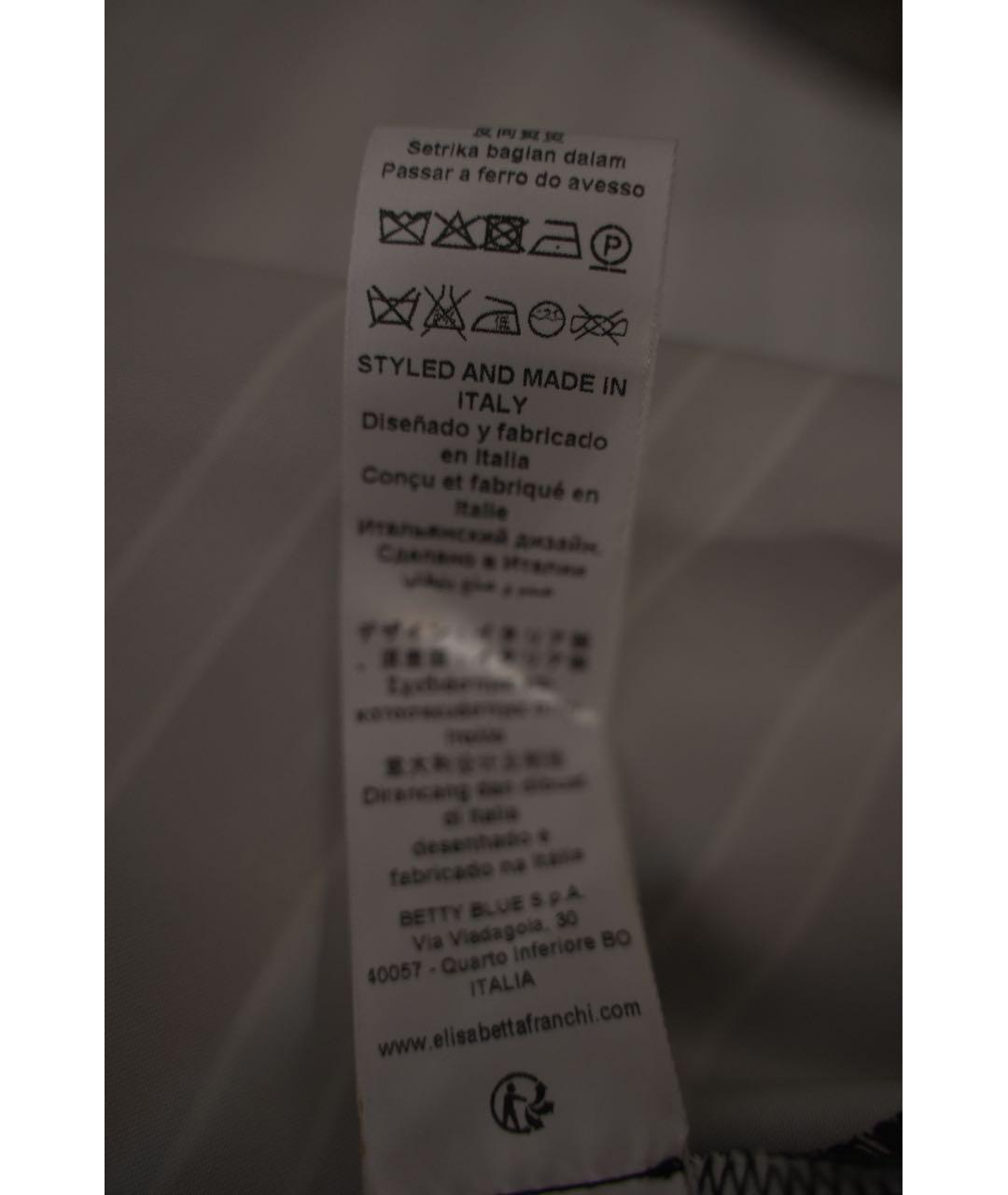 ELISABETTA FRANCHI Черное полиэстеровое вечернее платье, фото 7