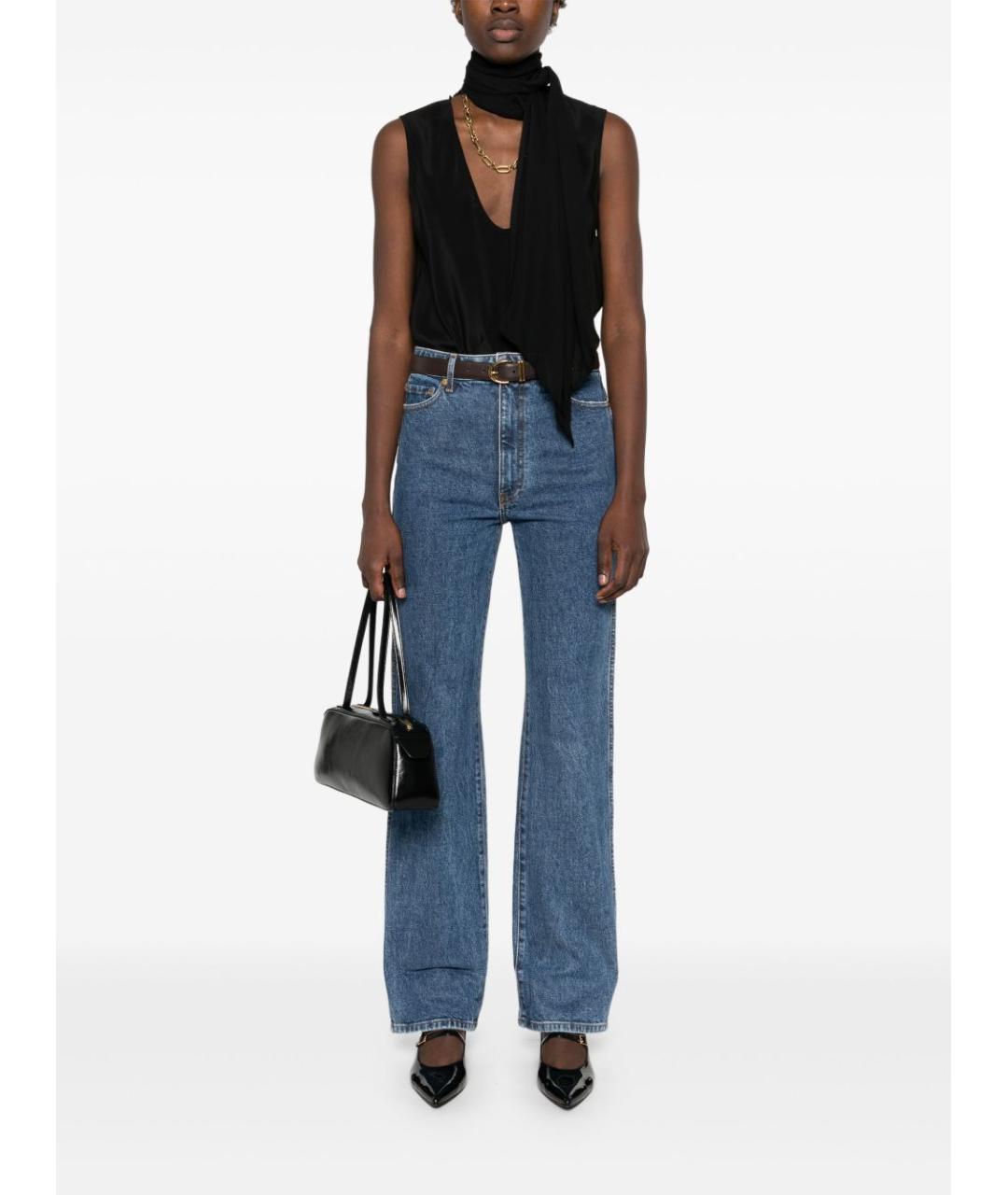 KHAITE Синие прямые джинсы, фото 3