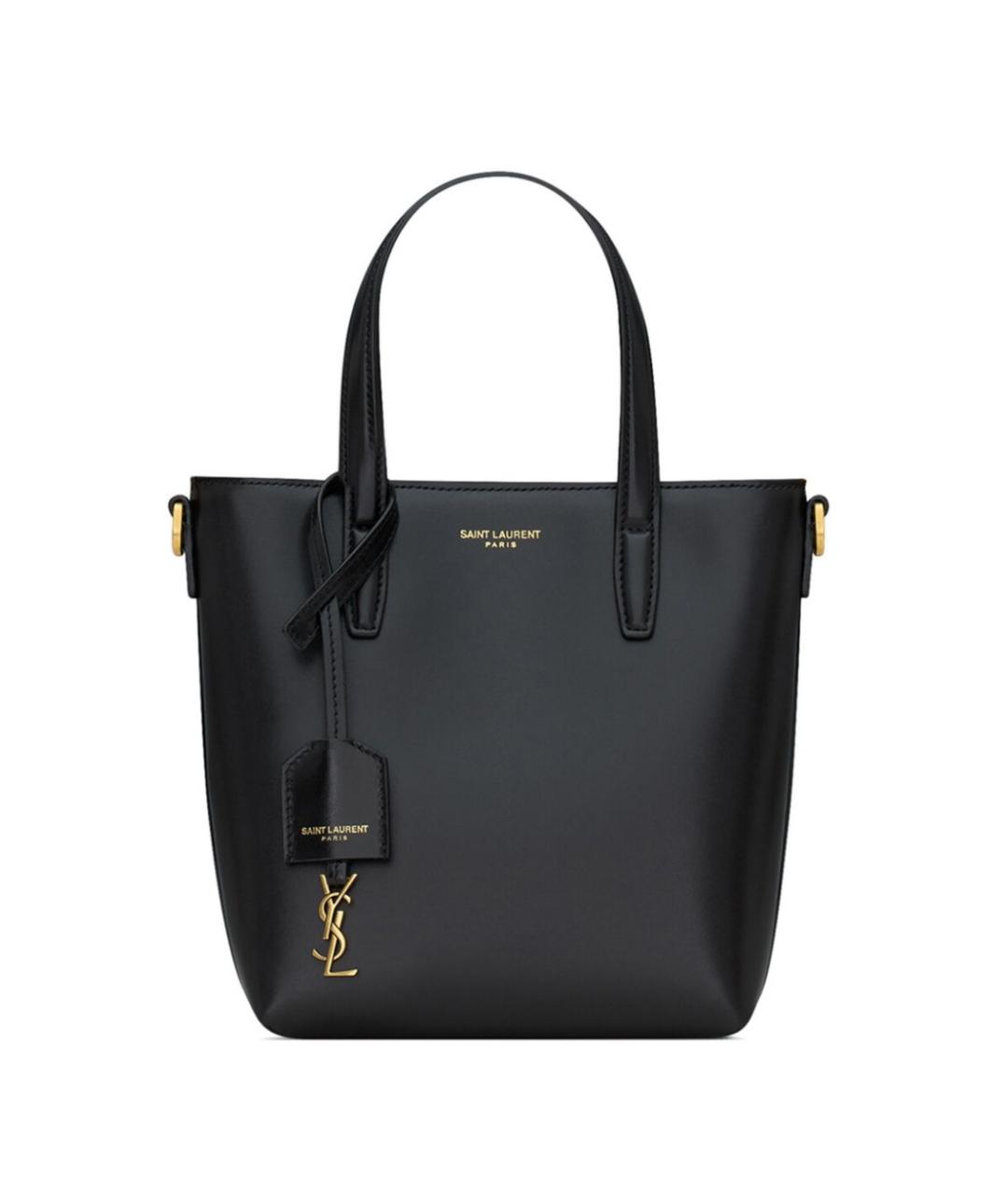 SAINT LAURENT Черная сумка тоут, фото 1