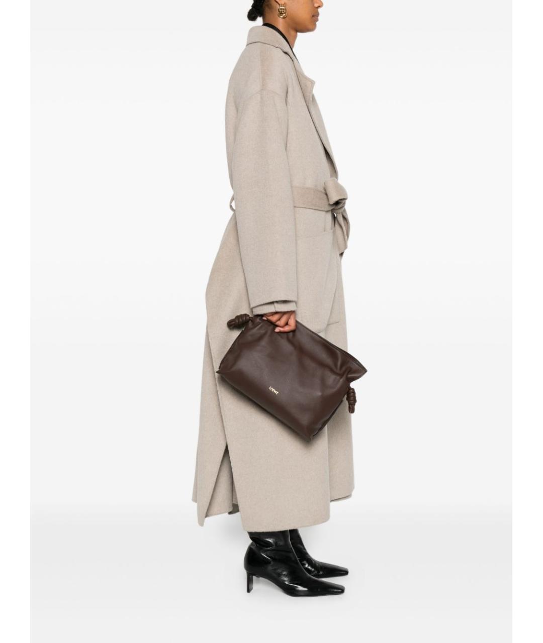 LOEWE Коричневая кожаная сумка тоут, фото 4