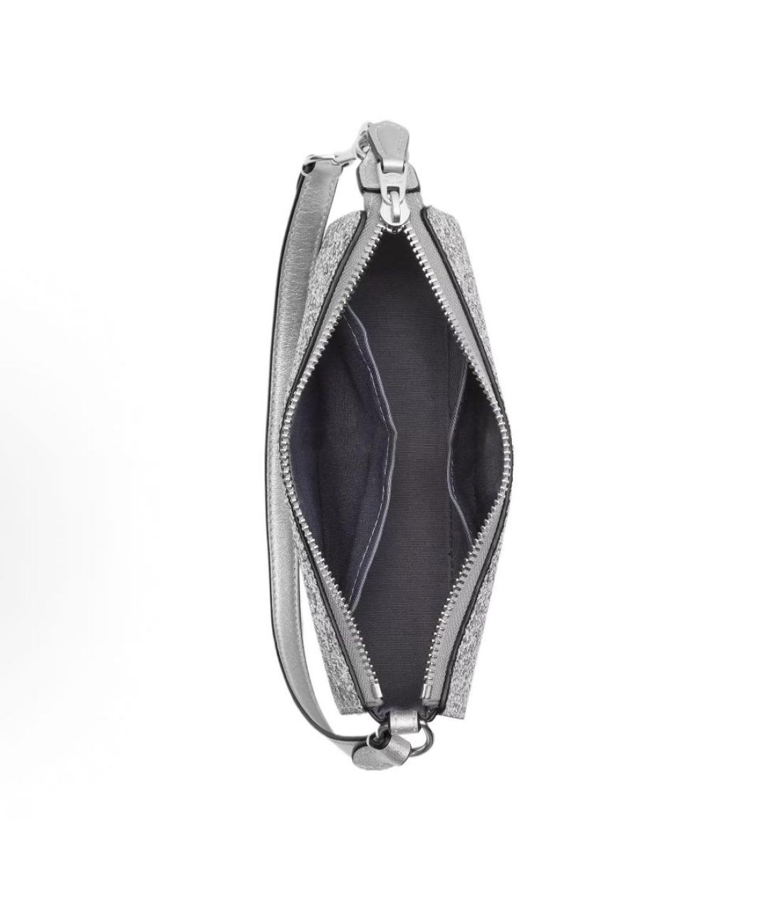 COACH Серебряная тканевая сумка через плечо, фото 3