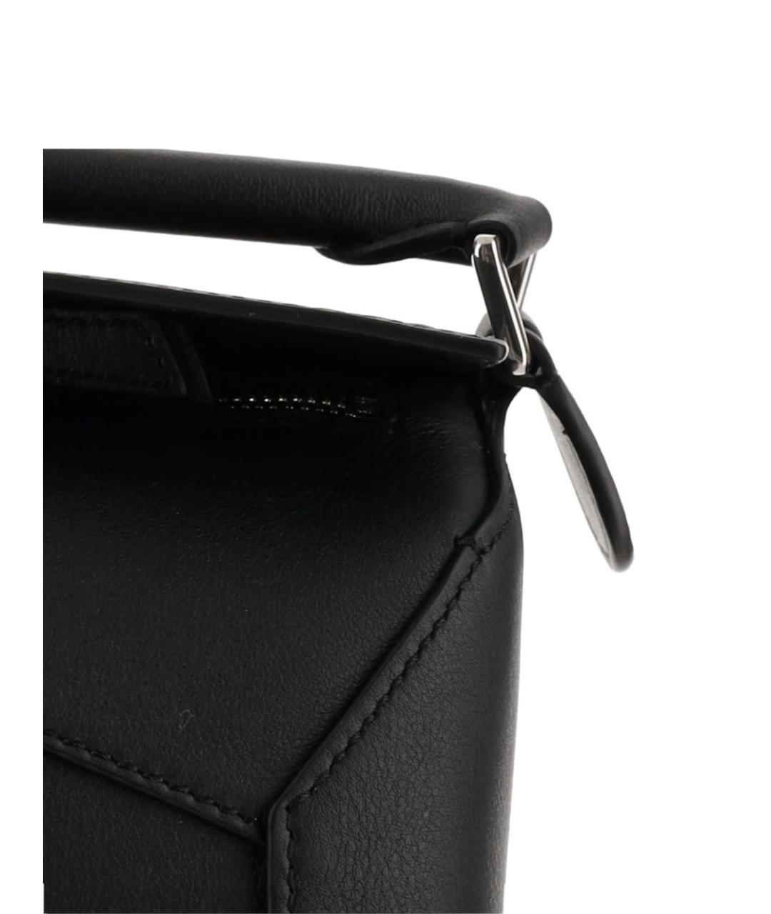 LOEWE Черная кожаная сумка тоут, фото 4