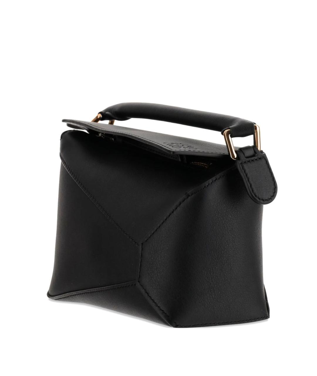 LOEWE Черная кожаная сумка тоут, фото 2