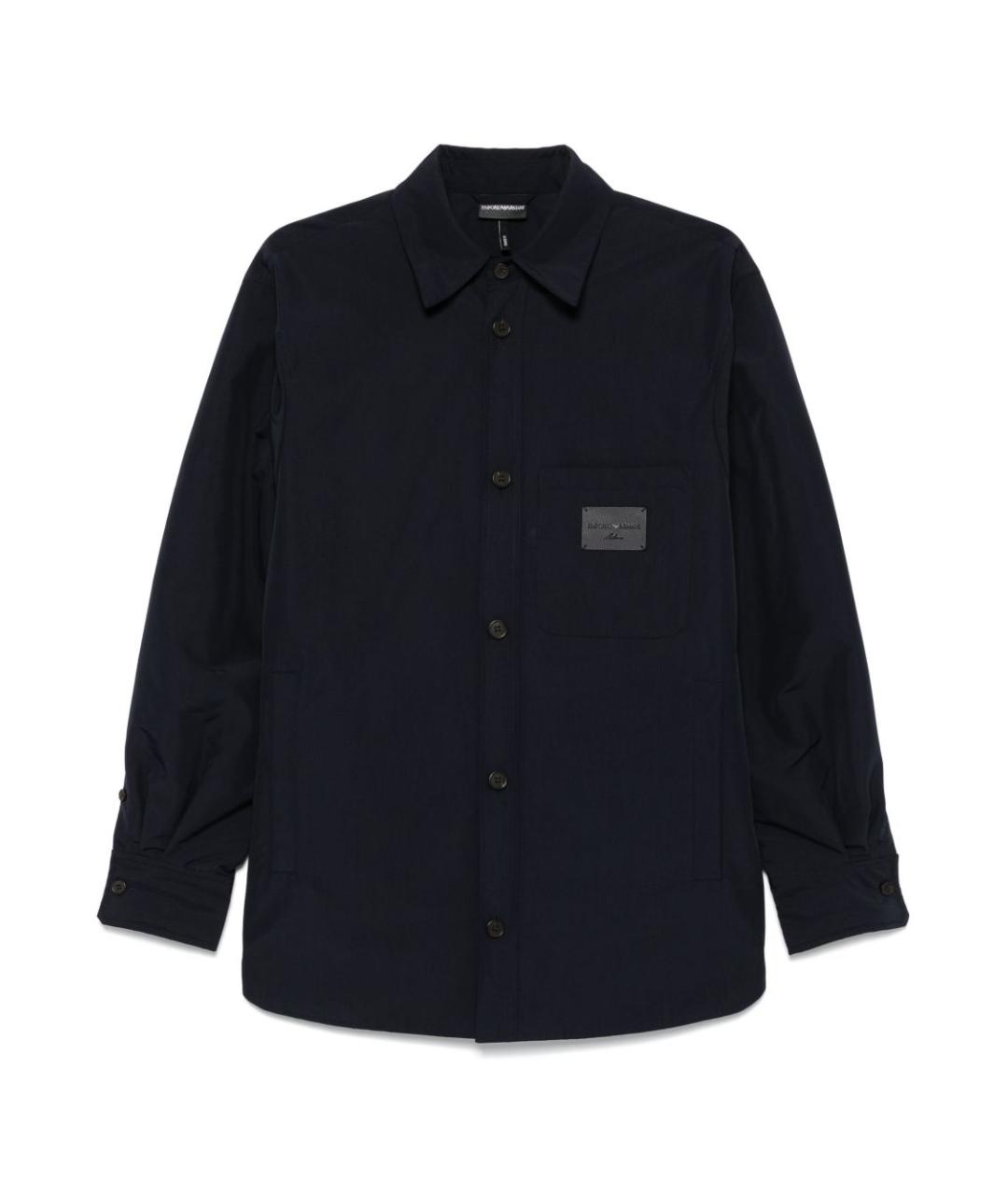 EMPORIO ARMANI Темно-синяя кэжуал рубашка, фото 1