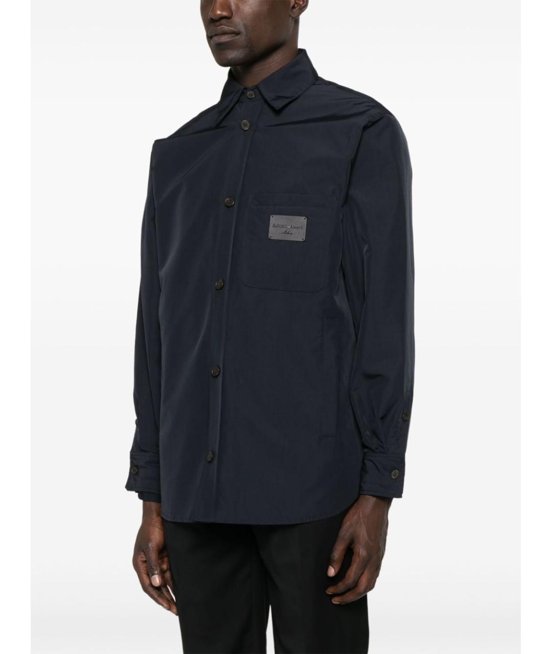 EMPORIO ARMANI Темно-синяя кэжуал рубашка, фото 4