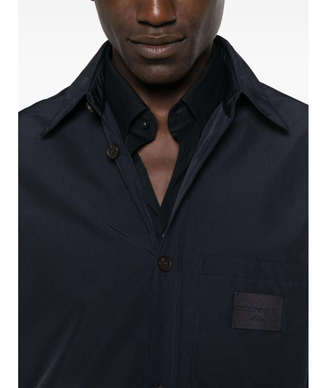 EMPORIO ARMANI Темно-синяя кэжуал рубашка, фото 2