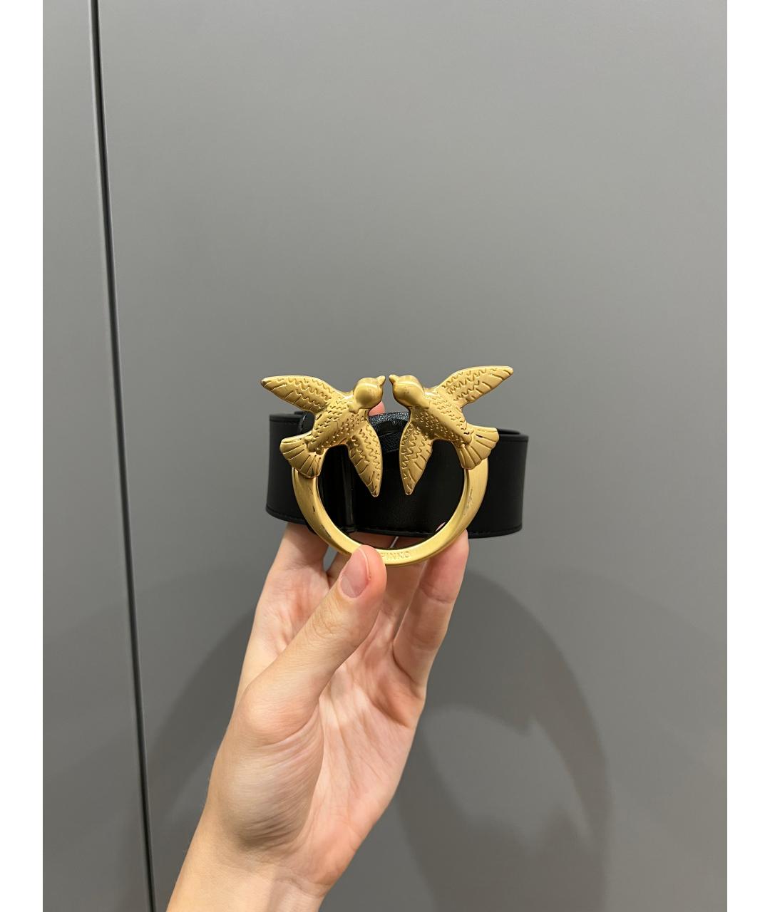 PINKO Черный ремень из искусственной кожи, фото 4