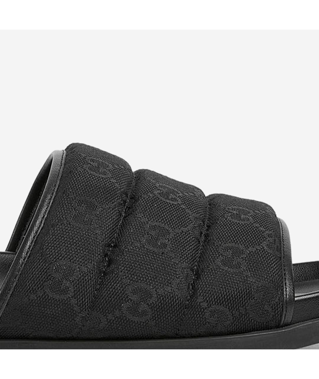 GUCCI Черные текстильные сандалии, фото 5