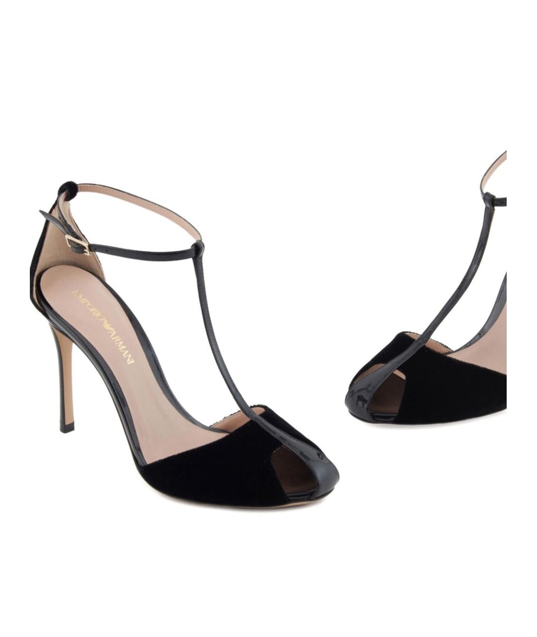 EMPORIO ARMANI Черные синтетические туфли, фото 2