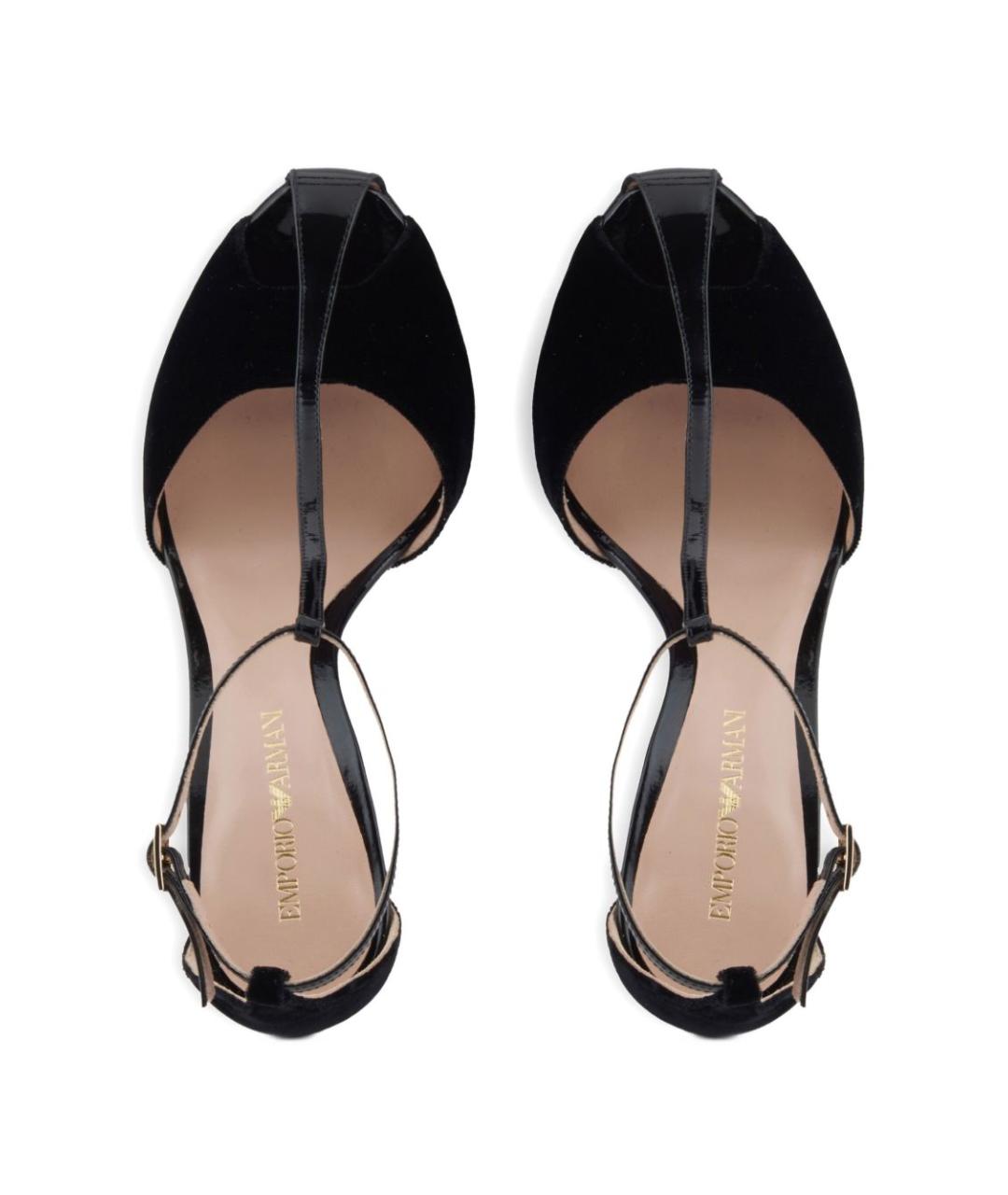 EMPORIO ARMANI Черные синтетические туфли, фото 4