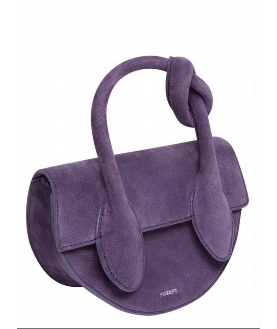 YUZEFI Фиолетовая замшевая сумка через плечо, фото 2