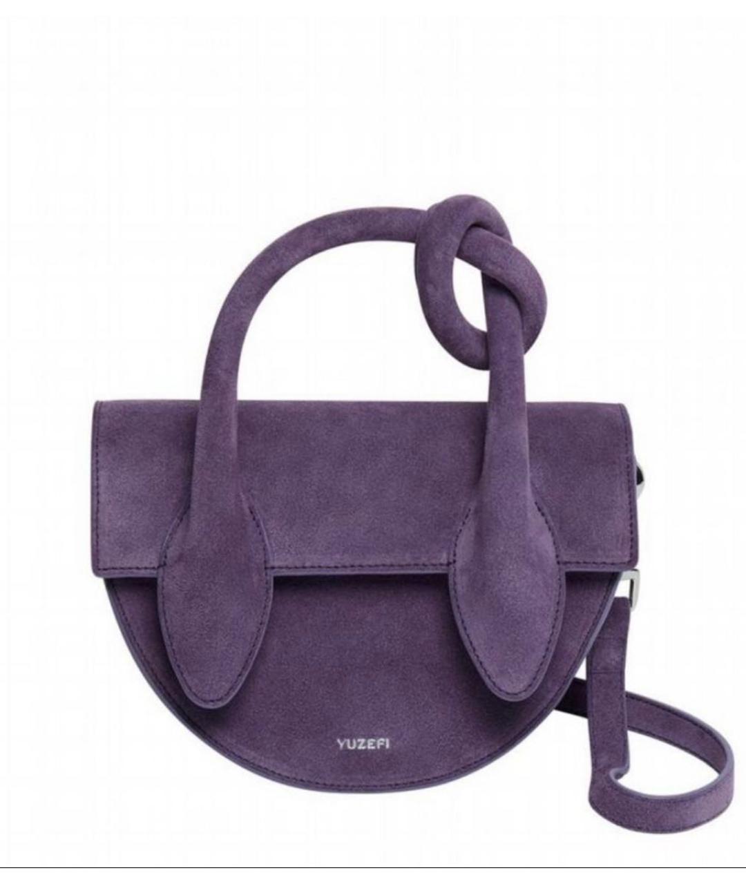 YUZEFI Фиолетовая замшевая сумка через плечо, фото 3