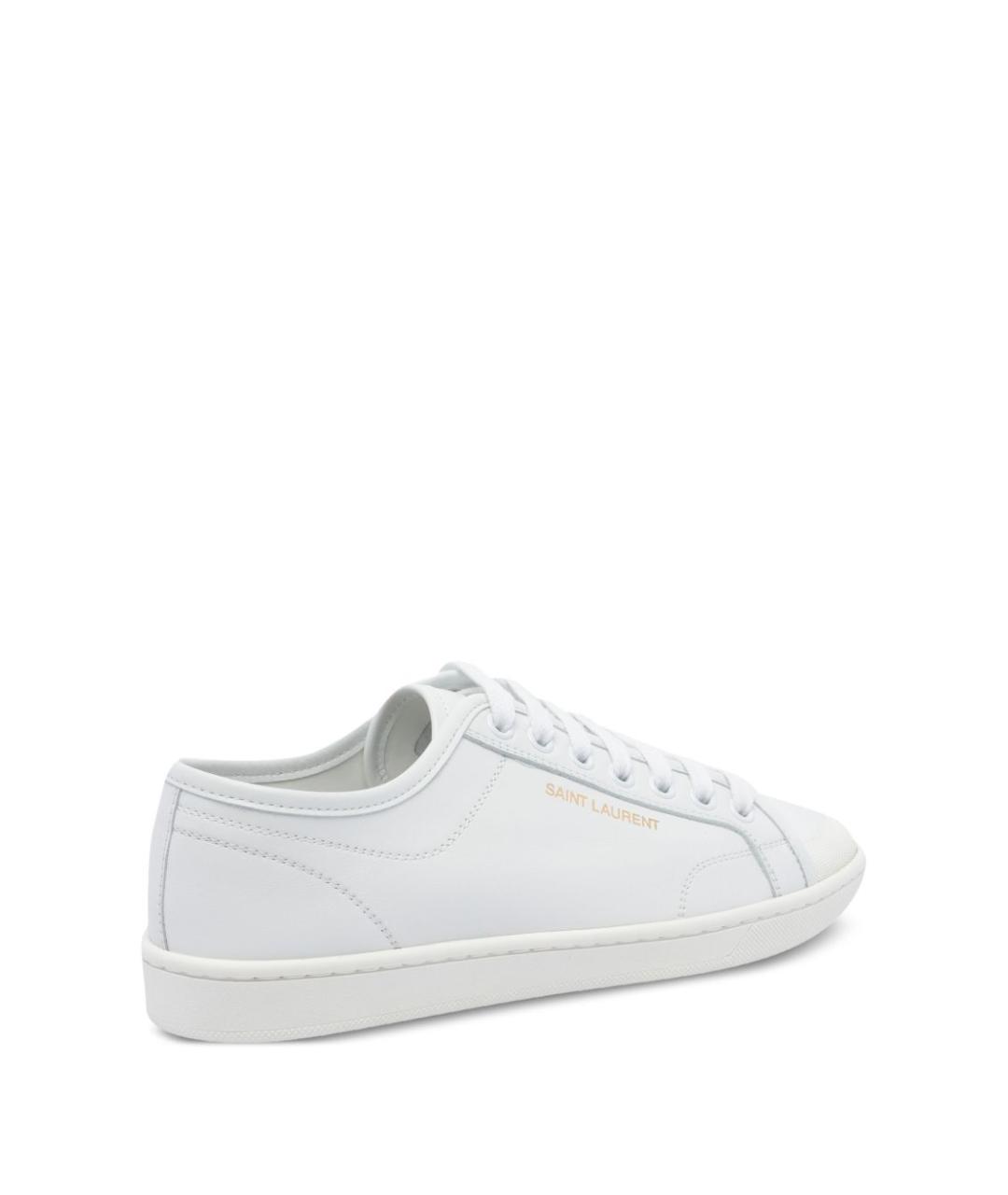 SAINT LAURENT Белые кожаные кроссовки, фото 4