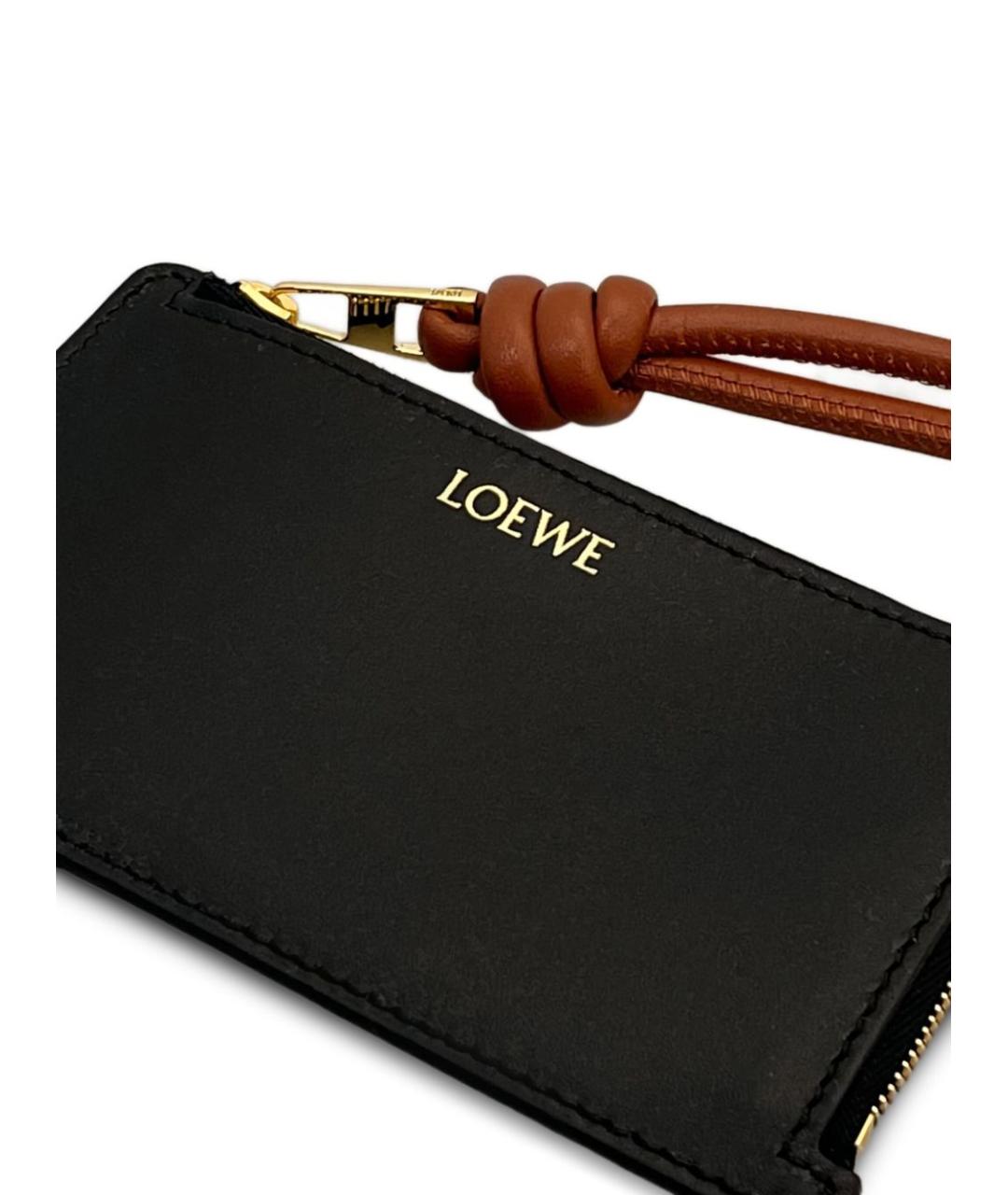 LOEWE Черный кожаный кошелек, фото 2