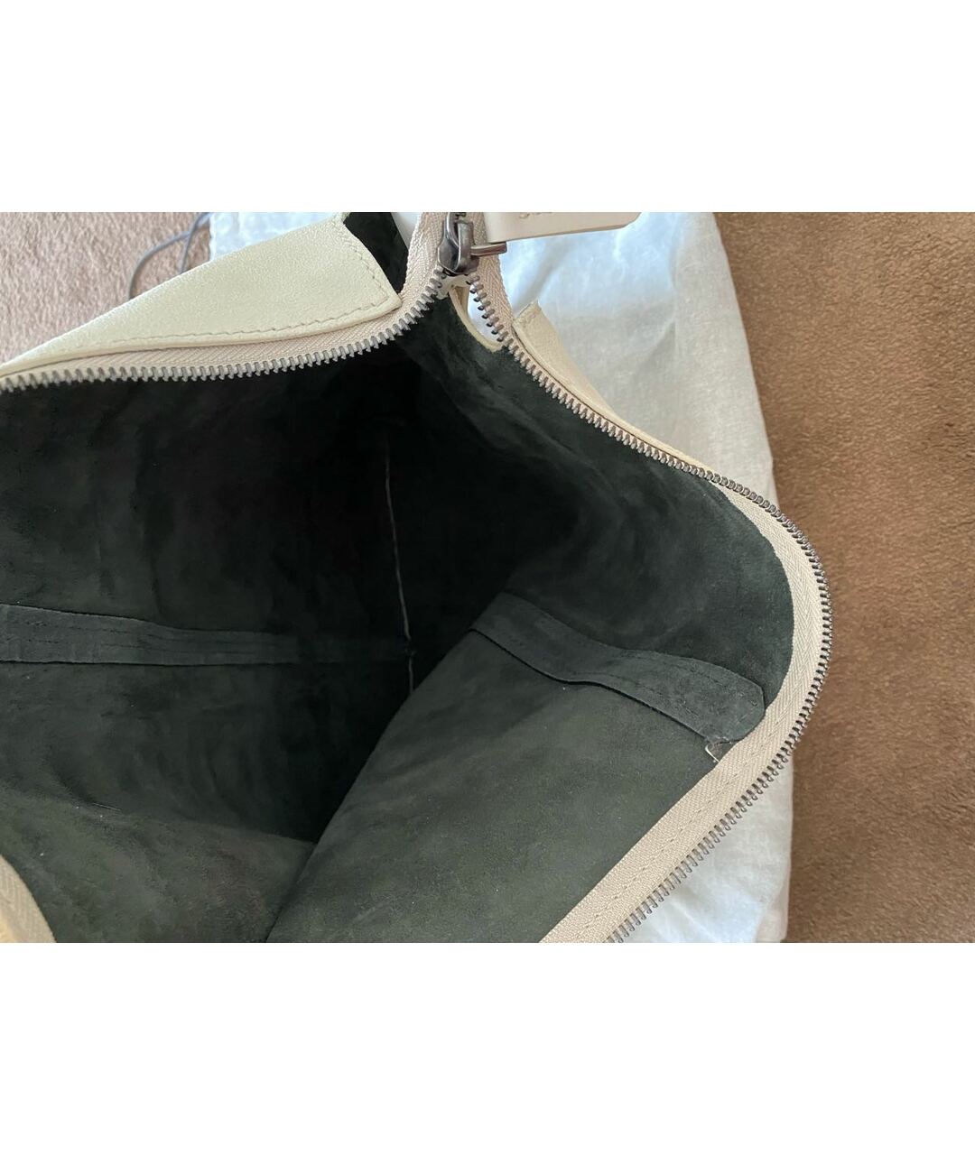 BRUNELLO CUCINELLI Бежевая кожаная сумка через плечо, фото 4