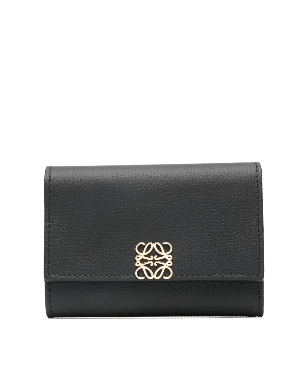 LOEWE Черный кожаный кошелек, фото 1