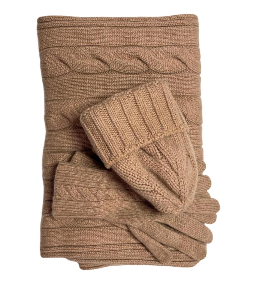 LORO PIANA Бежевый кашемировый шарф, фото 1