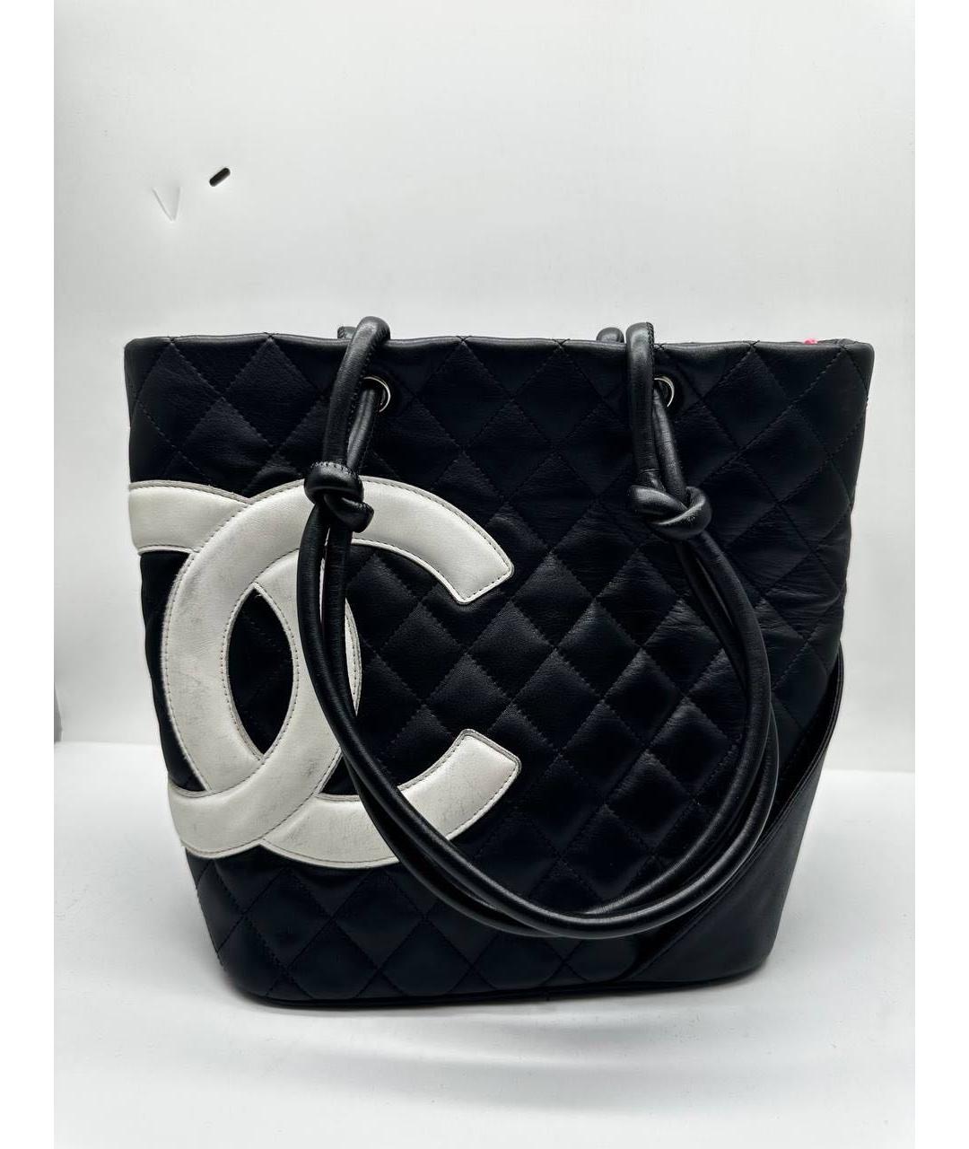 CHANEL Черная кожаная сумка с короткими ручками, фото 4