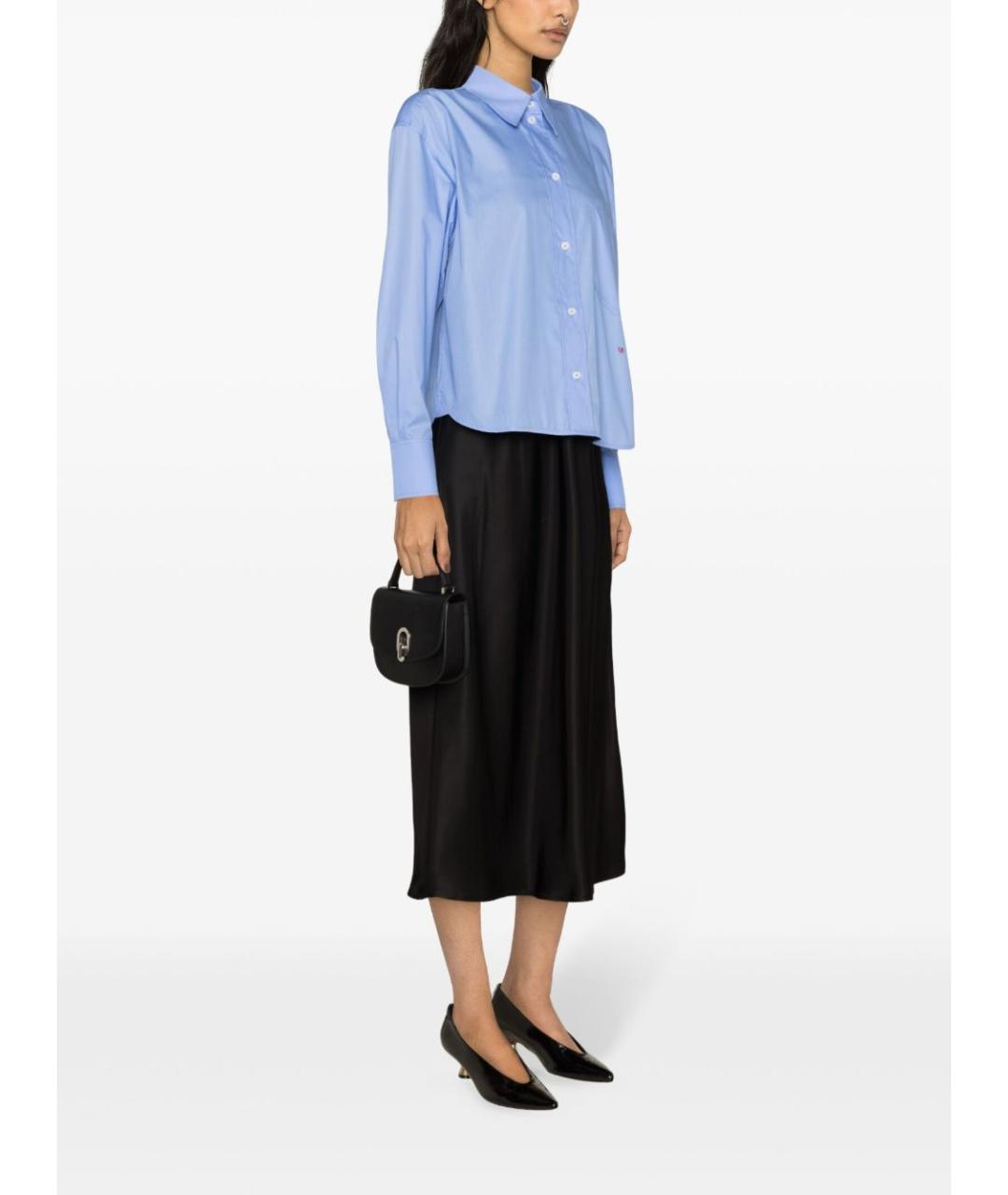 VICTORIA BECKHAM Голубая хлопковая рубашка, фото 4