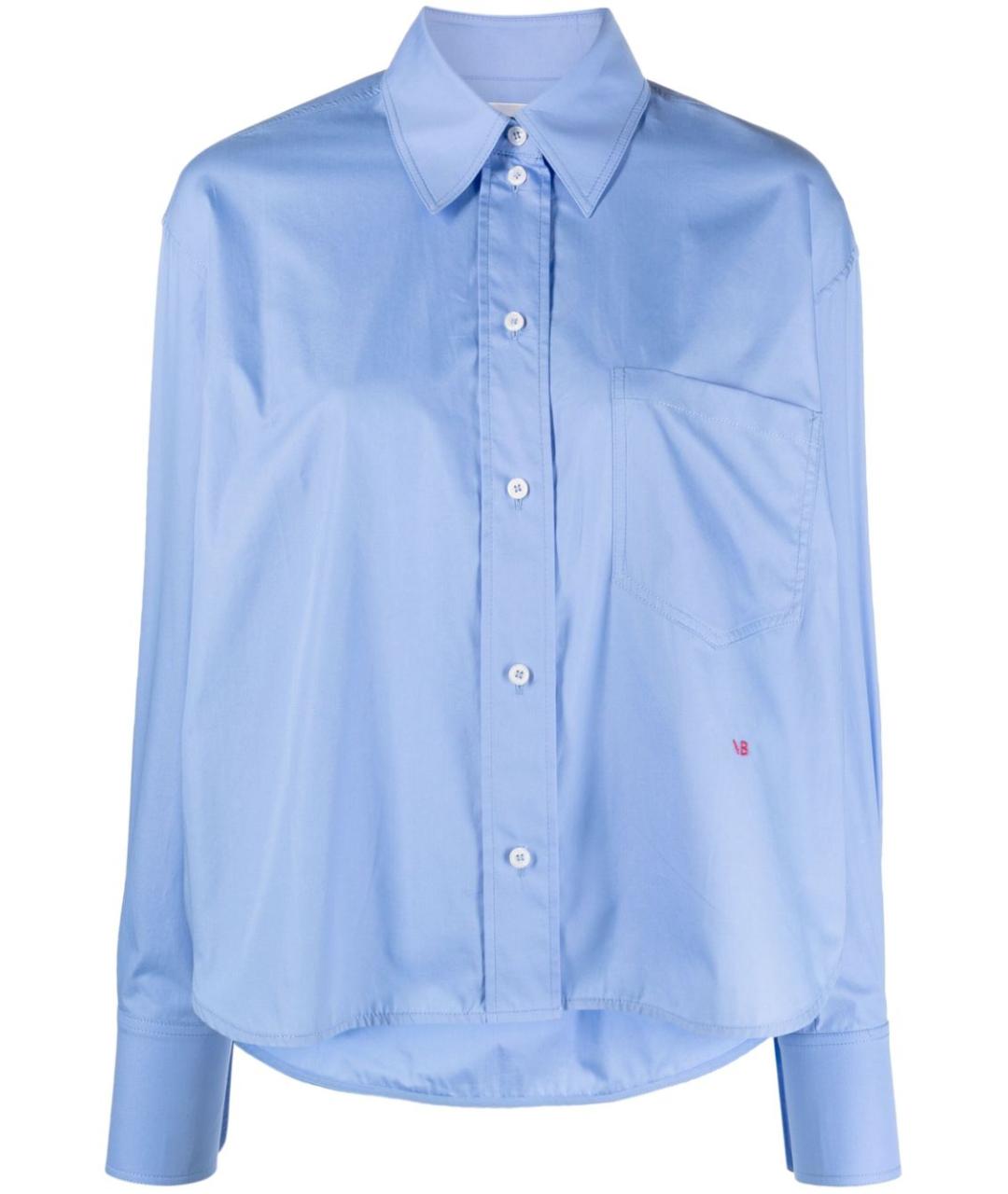 VICTORIA BECKHAM Голубая хлопковая рубашка, фото 1