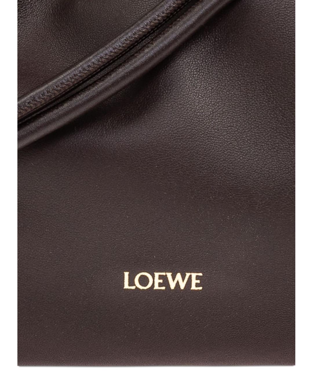 LOEWE Коричневая кожаная сумка тоут, фото 3