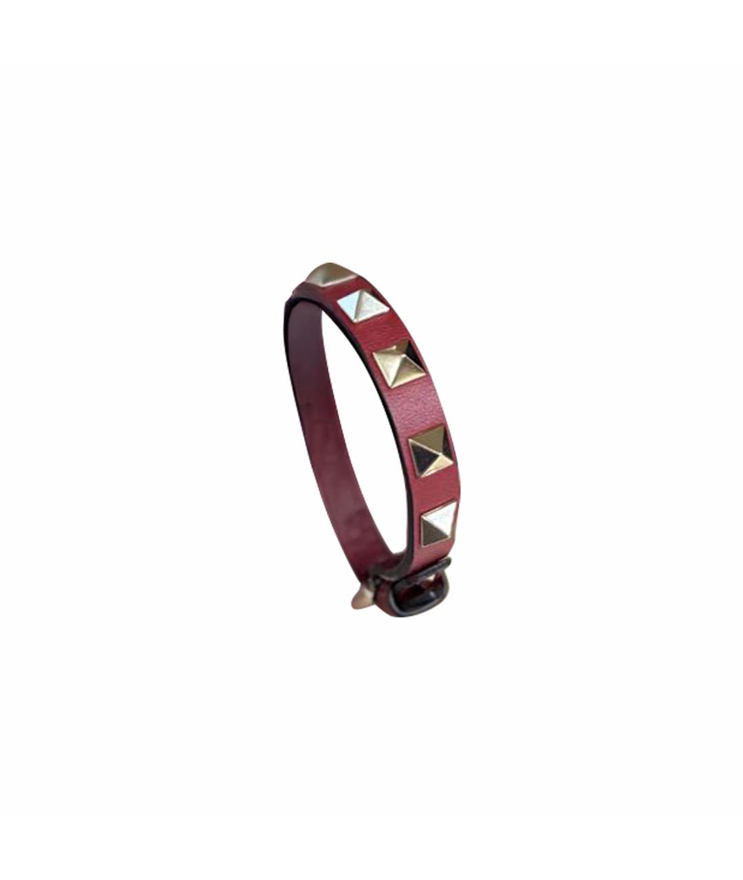 VALENTINO Красный кожаный браслет, фото 1