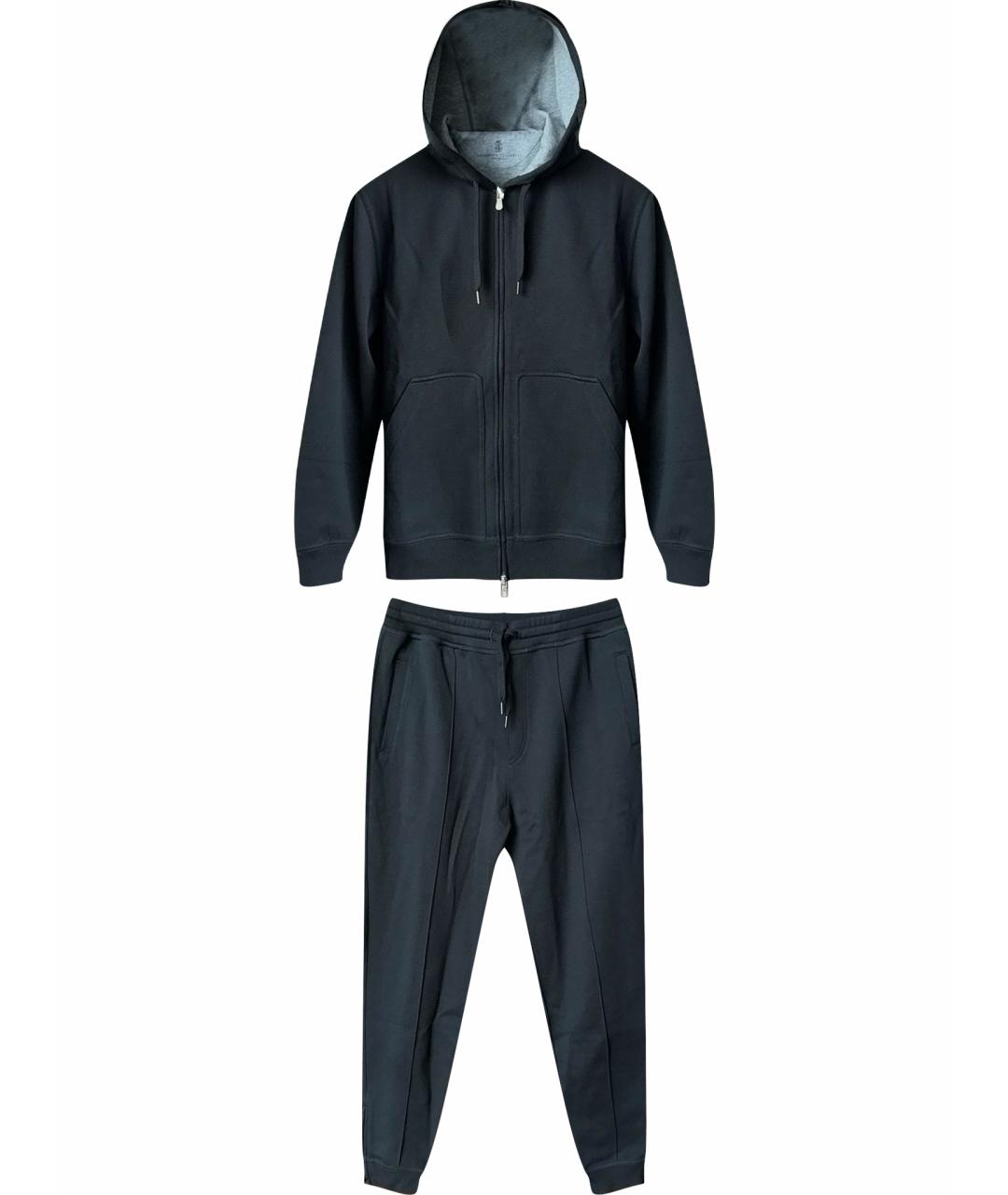BRUNELLO CUCINELLI Черный кашемировый спортивный костюм, фото 1