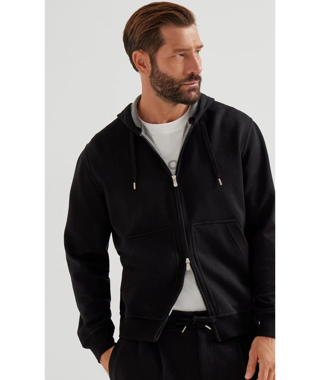 BRUNELLO CUCINELLI Черный кашемировый спортивный костюм, фото 3