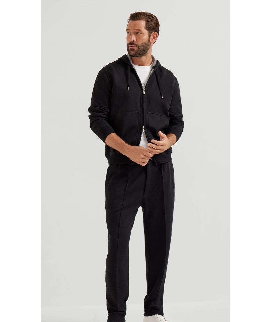 BRUNELLO CUCINELLI Черный кашемировый спортивный костюм, фото 4