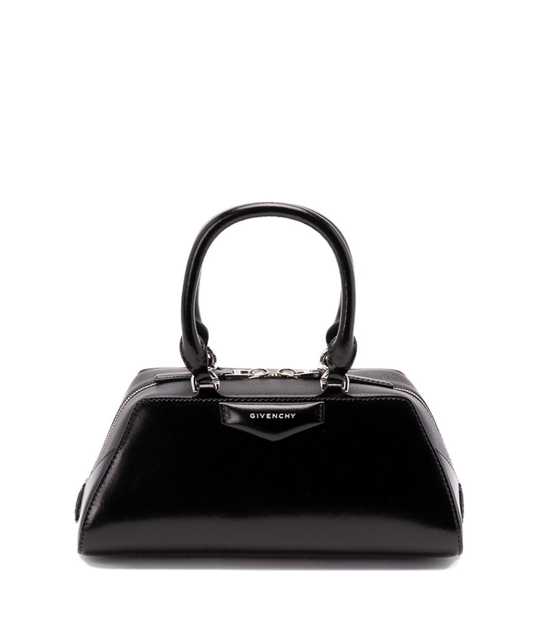 GIVENCHY Черная кожаная сумка с короткими ручками, фото 1