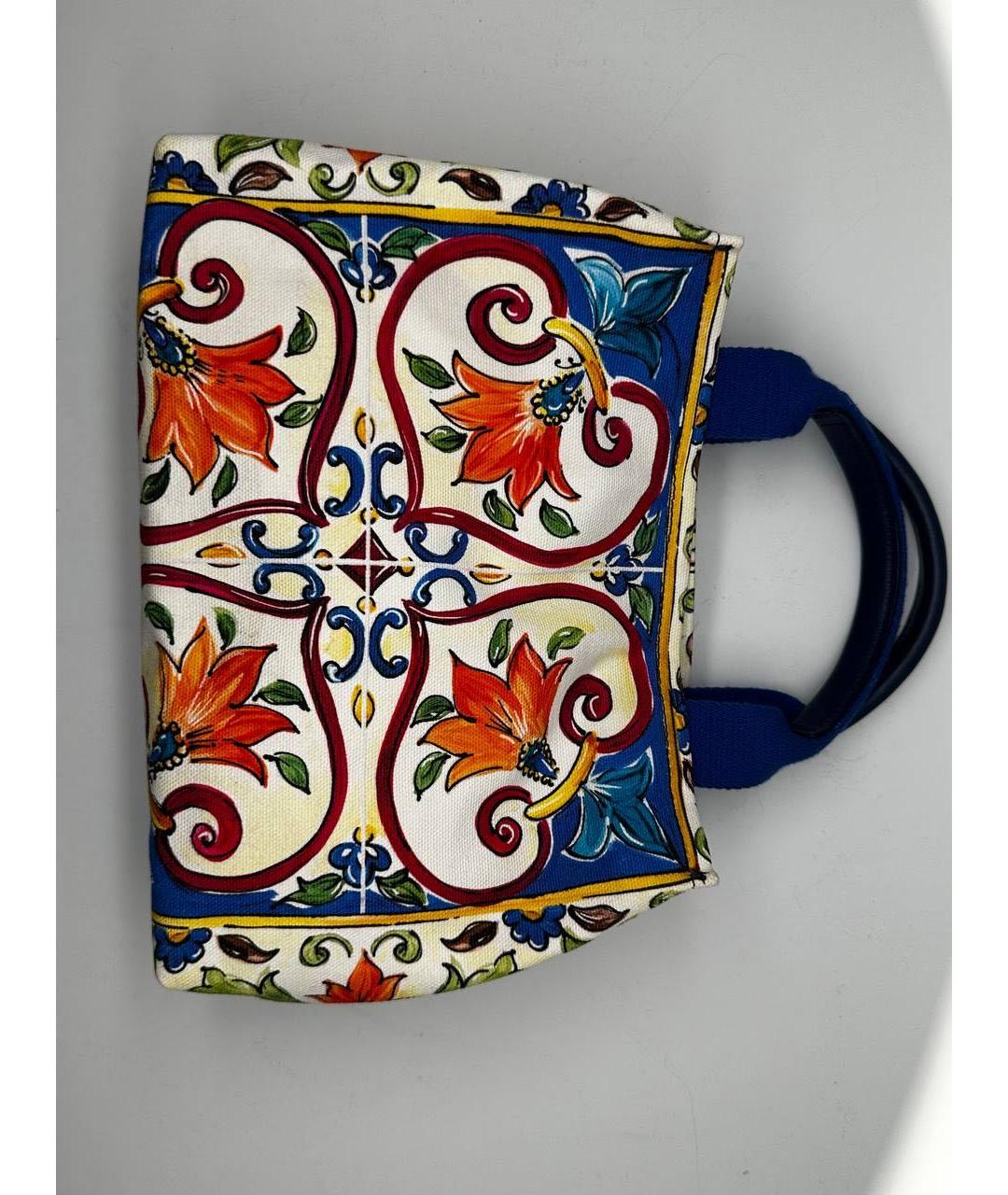 DOLCE&GABBANA Мульти кожаная сумка с короткими ручками, фото 4