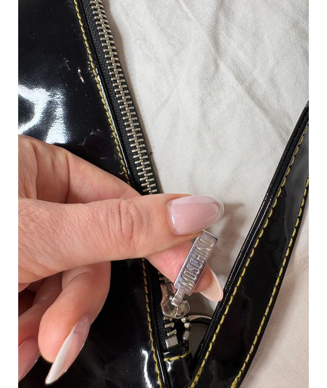 MOSCHINO Черная сумка через плечо, фото 6