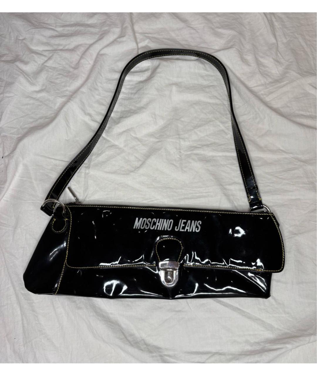 MOSCHINO Черная сумка через плечо, фото 8