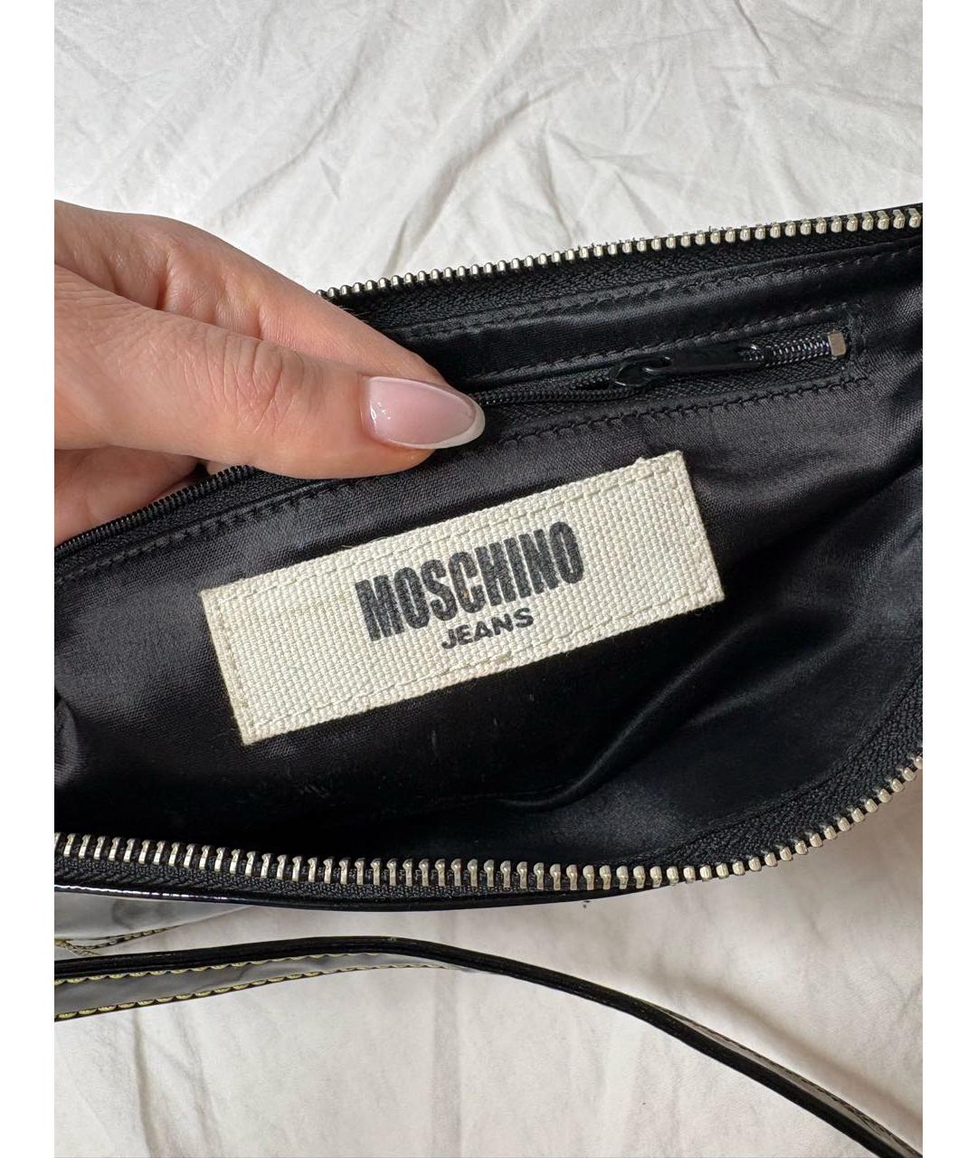 MOSCHINO Черная сумка через плечо, фото 5