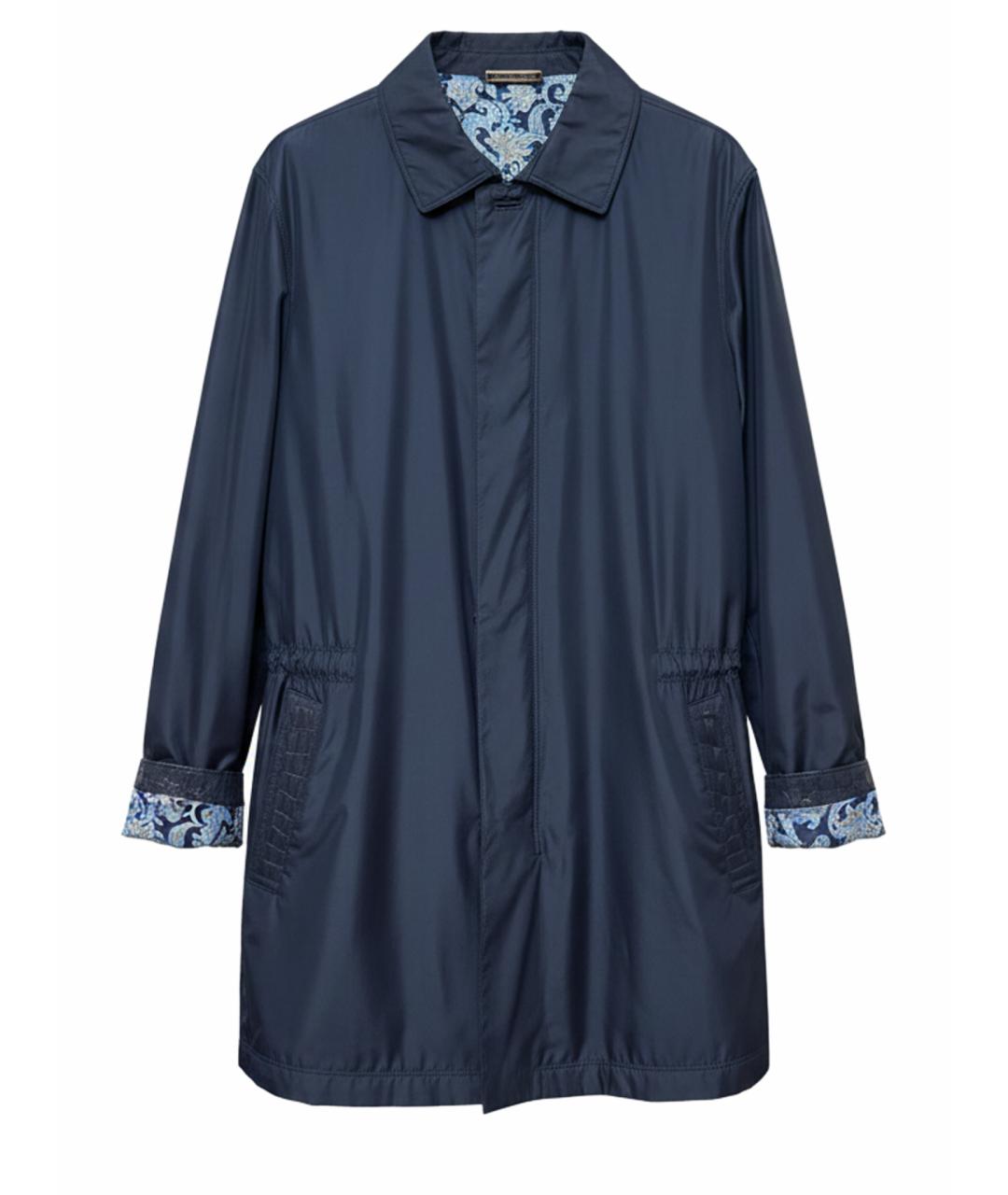 STEFANO RICCI Темно-синий синтетический тренч / плащ, фото 1