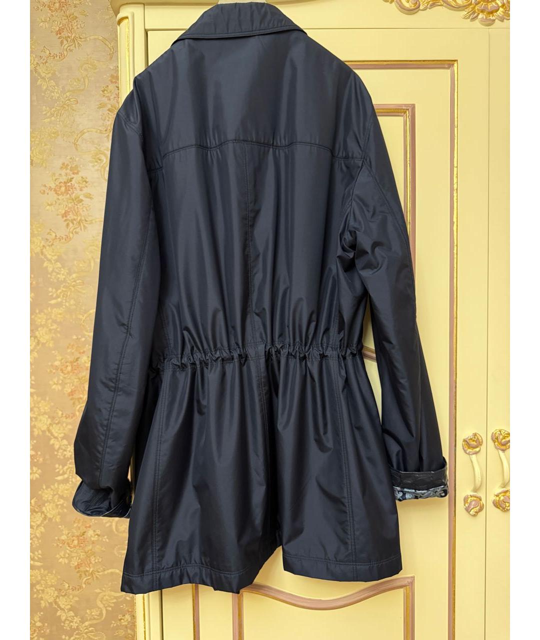 STEFANO RICCI Темно-синий синтетический тренч / плащ, фото 3