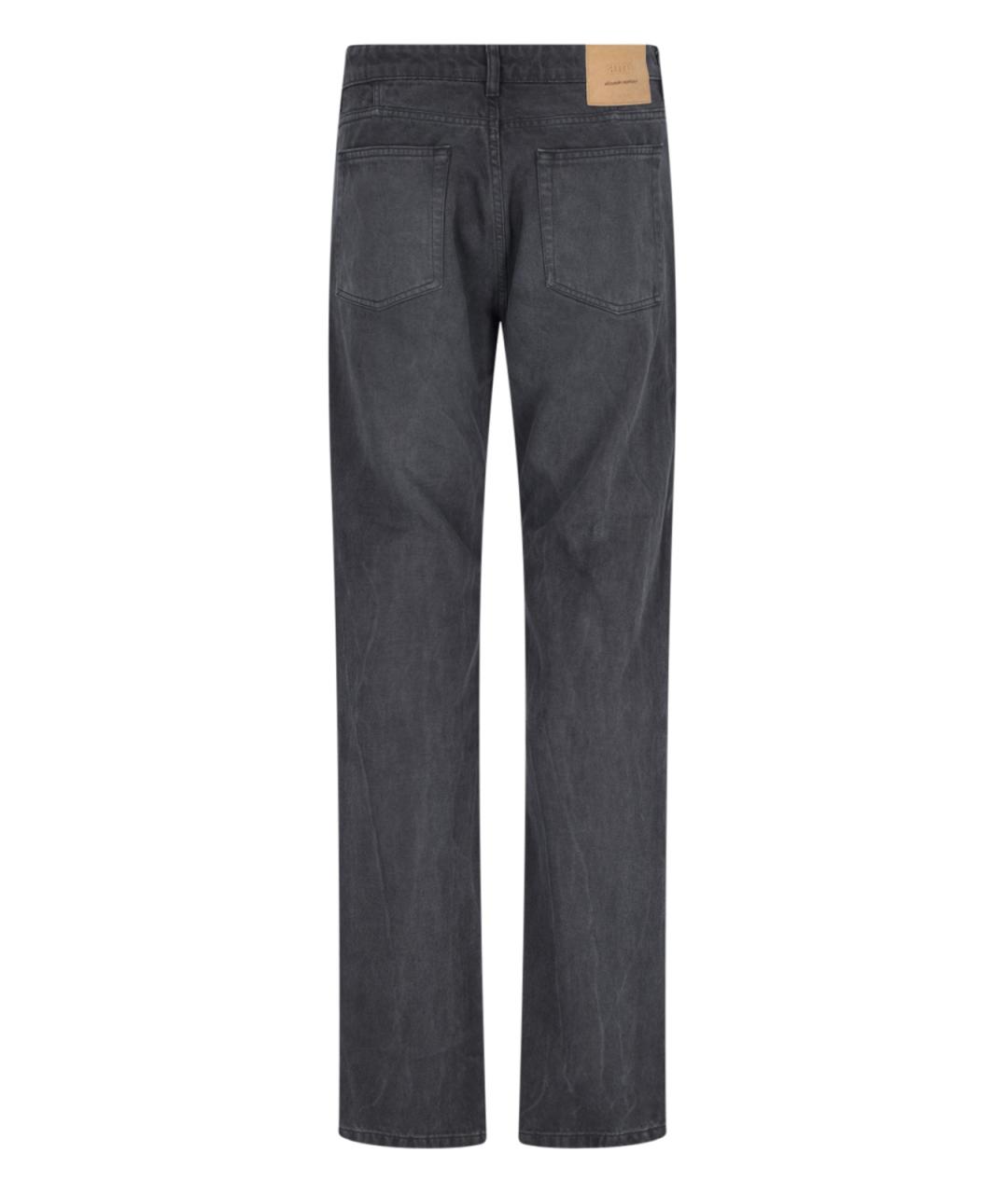 Ami Paris Черные хлопковые прямые джинсы, фото 2