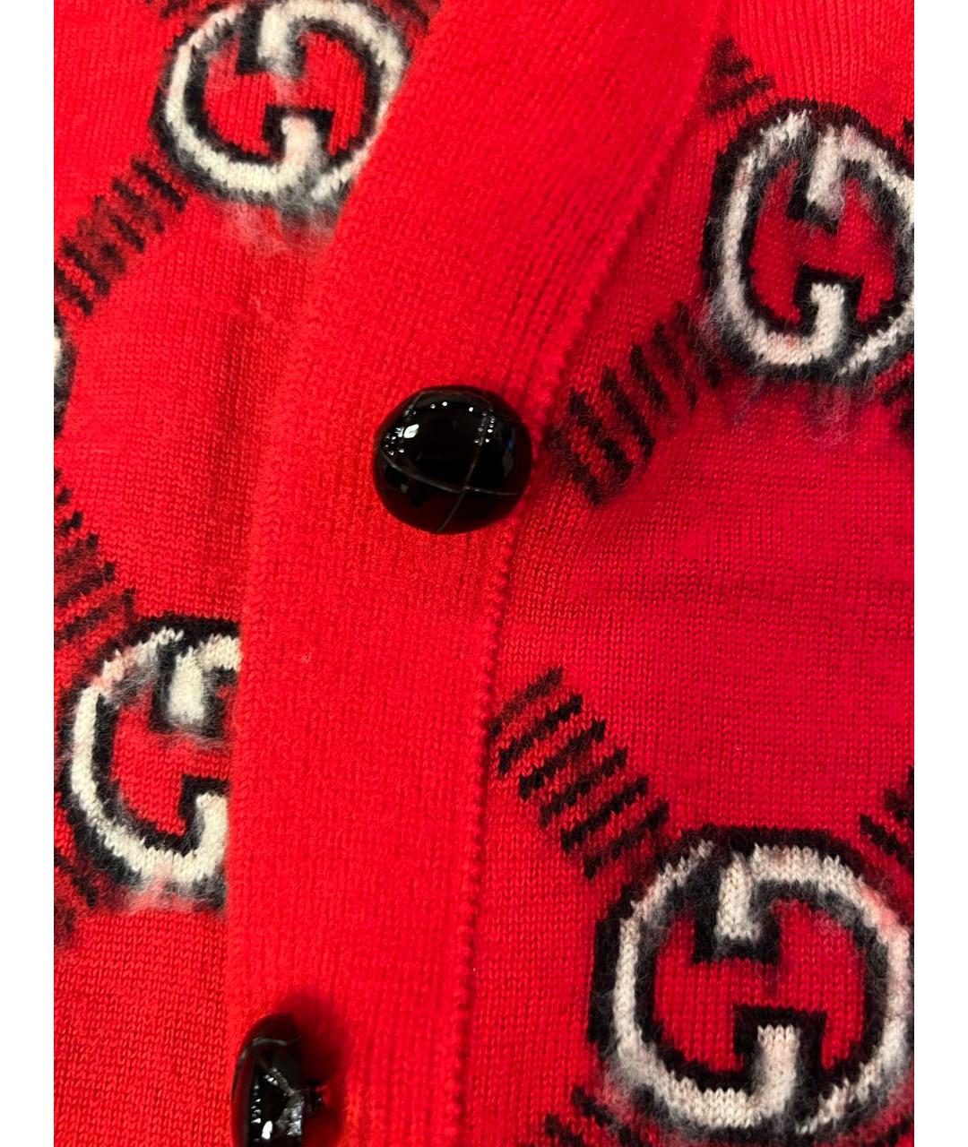 GUCCI Красная шерстяная жилетка, фото 3