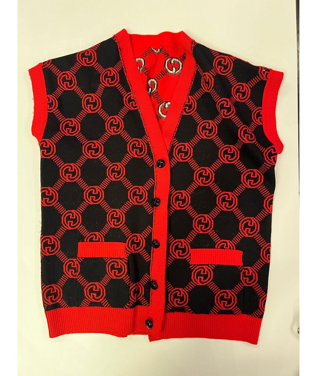 GUCCI Красная шерстяная жилетка, фото 2