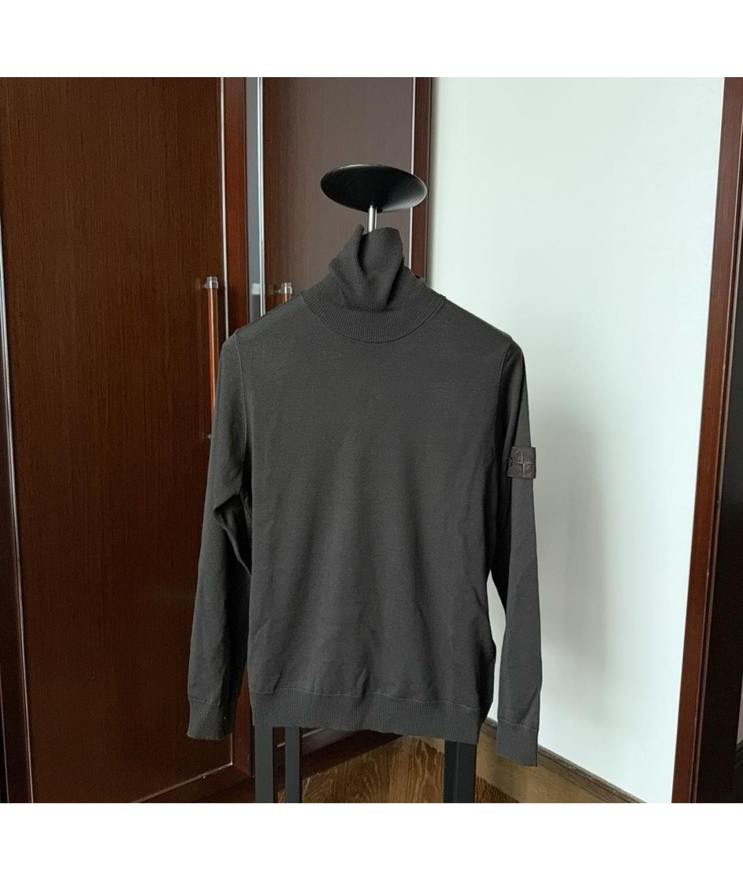 STONE ISLAND Коричневая шерстяная водолазка, фото 5